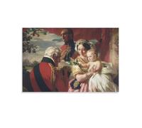 Poster su tela, motivo: Franz Xaver Winterhalter, stampa artistica da parete, decorazione per la casa, motivo: Il primo maggio 1851, 30 x 45 cm