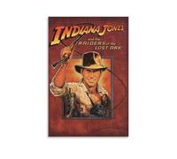 Poster su tela, motivo: I predatori dell'arca perduta, iconico film d'avventura raffigurante Indiana Jones in azione (28), poster da parete per decorazione della stanza, 60 x 90 cm