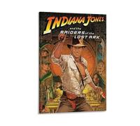 Poster su tela, motivo: I predatori dell'arca perduta, iconico film d'avventura raffigurante Indiana Jones in azione (29), poster con stampa artistica da parete per decorazione della stanza, 30 x 45