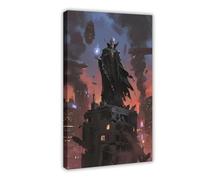 Poster su tela, motivo: Il male della città oscura (3), decorazione per camera da letto, ufficio, camera da letto, regalo, 30 x 45 cm