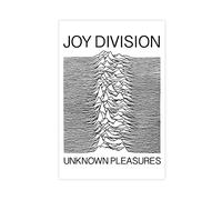 Poster su tela, motivo: Joy Division Unknown Pleasures, decorazione per camera da letto, sport, ufficio, camera da letto, regalo, senza cornice, 30 x 45 cm