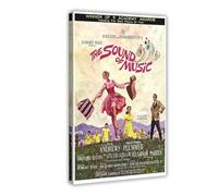 Poster su tela, motivo: Julie Andrews, The Sound of Music, decorazione artistica da parete per soggiorno, camera da letto, decorazione con cornice, 60 x 90 cm