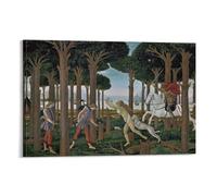 Poster su tela, motivo: La storia di Nastagio Degli Onesti, Sandro Botticelli, stampa artistica da parete, decorazione moderna, 30 x 45 cm