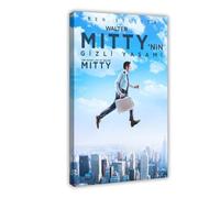 Poster su tela, motivo: La vita segreta di Walter Mitty, decorazione artistica da parete per soggiorno, camera da letto, 60 x 90 cm