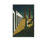 Poster su tela, motivo: L'enigma di un giorno, Giorgio De Chirico, stampa artistica da parete, decorazione per la casa, 50 x 75 cm
