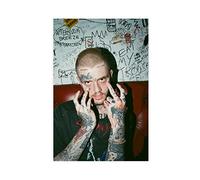 Poster su tela, motivo: Lil Peep Rapper, decorazione per camera da letto, sport, ufficio, camera da letto, regalo, senza cornice, 30 x 45 cm