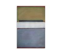 Poster su tela, motivo: Mark Rothko senape, bianco e viola (2), decorazione artistica da parete, poster decorativi moderni per la casa, 50 x 75 cm