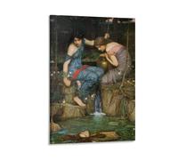 Poster su tela, motivo: Ninfe Alla ricerca di Orfeo John William Waterhouse, stampa artistica da parete, poster decorativo moderno per la casa, 20 x 30 cm