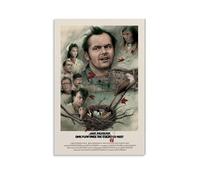 Poster su tela, motivo: One Flew Over The Cuckoo's Nest, classico e meraviglioso film e serie TV, decorazione artistica da parete per camera da letto, 50 x 75 cm, senza cornice