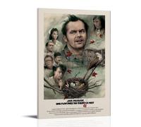 Poster su tela, motivo: One Flew Over The Cuckoo's Nest, classico e meraviglioso film e serie TV, decorazione artistica da parete, per camera da letto, 30 x 45 cm, con cornice
