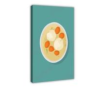 Poster su tela, motivo: palla di pane senza lievito, decorazione per camera da letto, ufficio, camera da letto, regalo, 20 x 30 cm