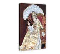 Poster su tela, motivo: Papa Pio XII 3, decorazione per camera da letto, sport, ufficio, stanza, regalo, 40 x 60 cm, con cornice, stile 4