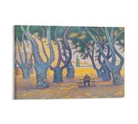 Poster su tela, motivo: Place Des Lices Paul Signac, stampa artistica da parete per la decorazione della stanza, 50 x 75 cm