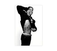 Poster su tela, motivo: rapper ASAP Rocky, decorazione artistica esclusiva per camera da letto, ufficio, camera da letto, regalo, 60 x 90 cm