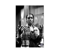 Poster su tela, motivo: rapper ASAP Rocky, decorazione artistica esclusiva per camera da letto, ufficio, camera da letto, regalo, 60 x 90 cm