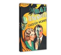 Poster su tela, motivo: The Bat Whispers, decorazione per camera da letto, ufficio, camera da letto, regalo, 60 x 90 cm