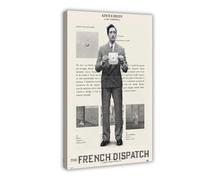 Poster su tela, motivo: The French Dispatch film, decorazione per camera da letto, ufficio, camera da letto, regalo, 60 x 90 cm