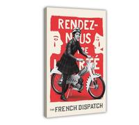 Poster su tela, motivo: The French Dispatch film, decorazione per camera da letto, ufficio, camera da letto, regalo, 20 x 30 cm