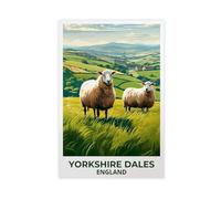 Poster su tela, motivo: Yorkshire Dales, decorazione artistica da parete per soggiorno, camera da letto, 60 x 90 cm