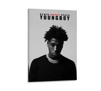 Poster su tela, motivo: Youngboy Never Broke Again, decorazione per la casa, soggiorno, camera da letto, 30 x 45 cm, con cornice, stile 1