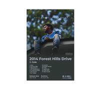 Poster su tela per fan del 2014 Forest Hills Drive Rapper J Cole, decorazione per camera da letto, ufficio, camera da letto, regalo, 60 x 90 cm