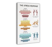 Poster su tela per terapia con risposta allo stress, CBT DBT, consulenza per alleviare l'ansia, trauma, psicologia, decorazione per camera da letto, ufficio, stanza, regalo, 30 x 45 cm
