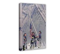 Poster su tela "Raising the Flag at Ground Zero", decorazione per camera da letto, ufficio, stanza, regalo, 40 x 60 cm