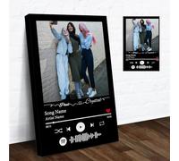 Poster su tela Spotify personalizzato, foto personalizzata con codice canzone, stampa con cornice per amanti della musica, coppie, matrimonio o decorazione per la casa di famiglia