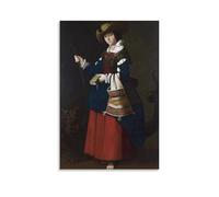 Poster su tela, stampa artistica da parete con Santa Margherita di Antiochia Francisco De Zurbaran, poster decorativo per la casa, 60 x 90 cm
