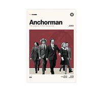 Poster su tela, stile moderno, retrò, motivo: Anchorman(1), decorazione per camera da letto, sport, ufficio, camera da letto, regalo, senza cornice, 30 x 45 cm