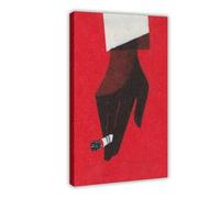Poster su tela, stile retrò, motivo: scatola delle sigarette dell'Europa orientale, decorazione artistica da parete per soggiorno, camera da letto, 20 x 30 cm