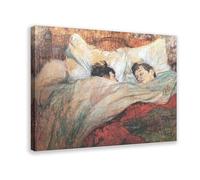 Poster su tela The Bed By Henri De Toulouse Lautrec, decorazione per camera da letto, sport, ufficio, stanza, regalo, 30 x 45 cm