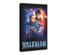 Poster su tela Valerian e la città dei mille pianeti (2017), decorazione per camera da letto, sport, ufficio, stanza, regalo, cornice 60 x 90 cm