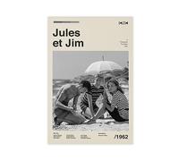 Poster su tela vintage con Jules e Jim, decorazione per camera da letto, per ufficio, camera da letto, regalo, senza cornice, 50 x 75 cm