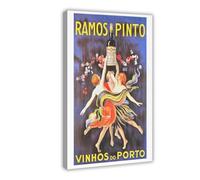 Poster su tela vintage con pubblicità alcolica Ramos Pinto, decorazione per camera da letto, ufficio, stanza, regalo, 20 x 30 cm