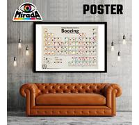 POSTER TAVOLA PERIODICA DRINKS GUIDA BAR BARMAN COCKTAIL ALCOLICO APERITIVO