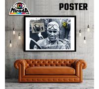 POSTER Tazio Nuvolari Automobilismo moto campione A. Romeo Auto Union Vintage