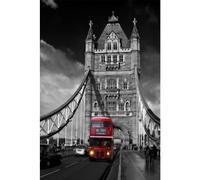 Poster/Tela - LONDRA TOWER BRIDGE - BUS RED LONDON - INGHILTERRA - 50x70cm - Carta Fotografica