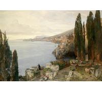 Poster Terrazza Giardino Costa Italiana - Arte Parete Mare -...