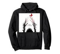 Poster Tim Burton's Edward Scissorhands Red Butterfly Movie Felpa con Cappuccio