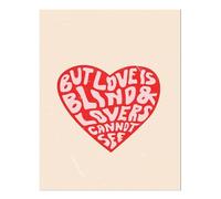 Poster tipografico Love Is Blind Heart Wall Art qualità premium