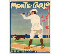 Poster tiro ai piccioni Monte-Carlo caccia arte da parete -...