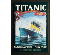 Poster Titanic A3 stampato wall art a colori bianco linea stella Ocean Liner