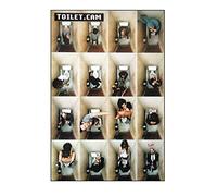 'Poster "toilet.cam/c ámara nel wc, 61 x 91,5 cm) + 1 confezione di Tesa Powerstrips® (20 strisce)