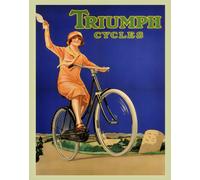 Poster Triumph Cycles Pubblicità Bicicletta Vintage Wall Art -...