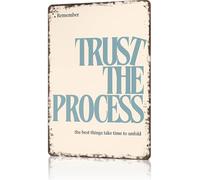 Poster "Trust The Process" in alluminio, 8x12 pollici, decorazione da paret