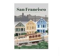 Poster turistico di fama mondiale, dipinto su tela con paesaggio urbano, stampe e quadri di turisti di tutto il mondo, decorazione da parete per la casa, soggiorno, 40x60 cm, senza cornice.