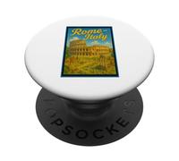 Poster turistico vintage Roma Italia anni '50 PopSockets PopGrip Adesivo