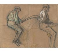 Poster Two Studies of a Jockey (circa 1884) di Edgar Degas (45,7 x 61 cm)
