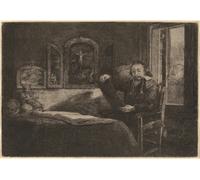 Poster Uomo che legge in studio - Arte classica olandese da parete -...